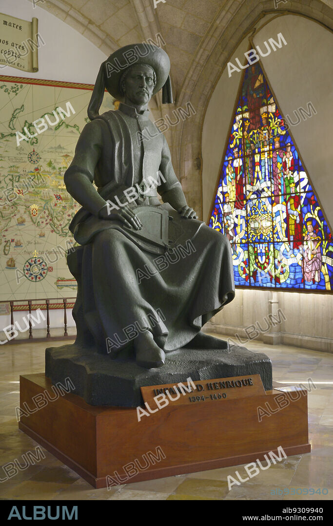 LEOPOLDO DE ALMEIDA (1898-1975). PORTUGUESE SCULPTOR.. Henrique of Portugal, known as Henry the Navigator (1394-1460). Infante de Portugal. 1st Duke of Viseu. Sculpture by the Portuguese sculptor Leopoldo de Almeida (1898-1975), 1960. Maritime Museum. Lisbon, Portugal.