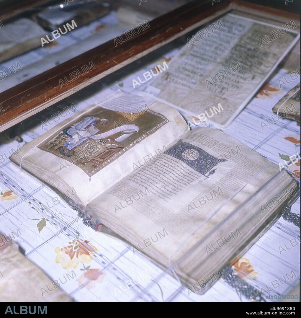 Illuminated Gospel of St. Luke. Location - Dionysiou Monastery, Mount Athos, Greece. ©TopFoto.