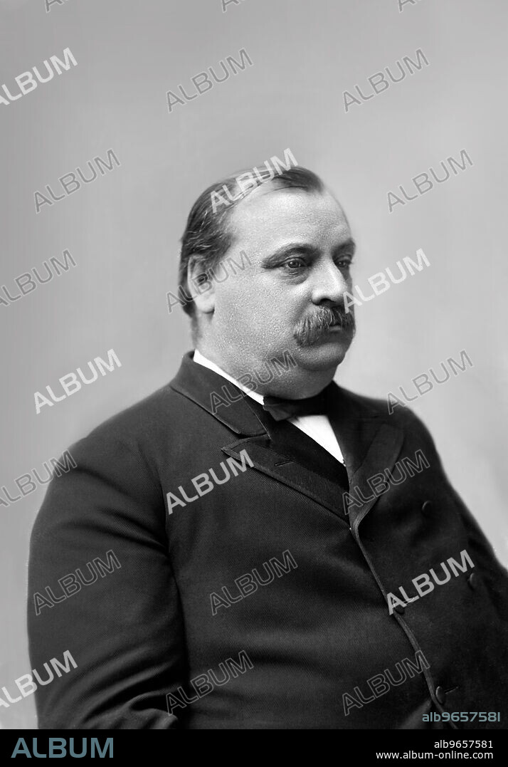 Grover Cleveland (1837-1908), 22nd and 24th President of the United States 188589 and 189397, Half-Length Portrait, Photograph by Charles Milton Bell, 1880's.