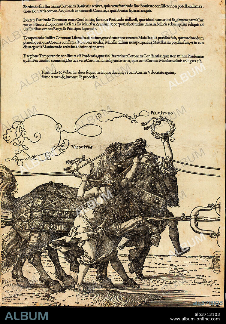 ALBRECHT DüRER. The Triumphal Chariot of Maximilian I (The Great Triumphal Car) [plate 5 of 8]. Dated: 1522. Medium: woodcut.