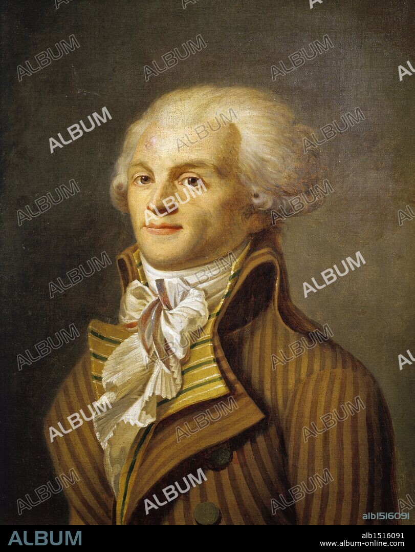 France - 18th century. Portrait of Maximilien de Robespierre (Arras, 1758 - Paris, 1794), French politician.