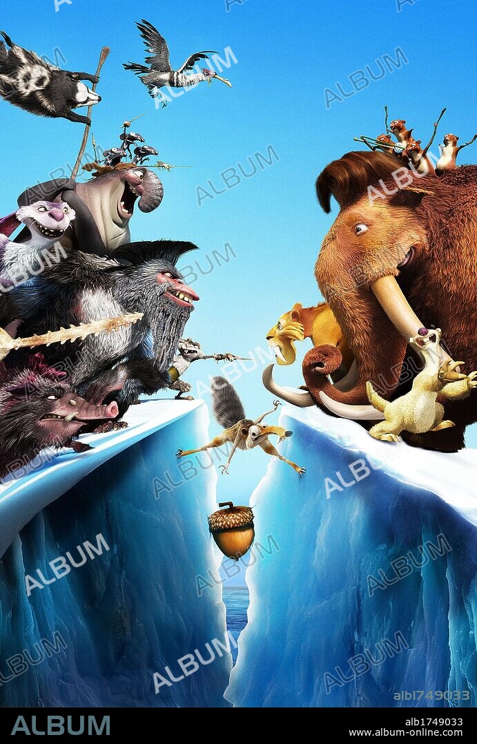 Poster de ICE AGE 4: LA FORMACION DE LOS CONTINENTES, 2012 (ICE AGE: CONTINENTAL DRIFT), dirigida por MIKE THURMEIER y STEVE MARTINO. Copyright 20TH CENTURY FOX.