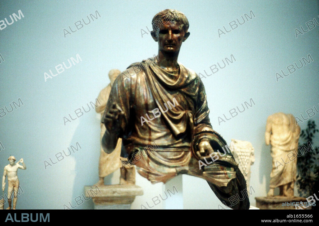 Augustus Caesar - Gaius Julius Caesar Octavianus (63 BC-14 AD), first Roman Emperor from 27 BC.