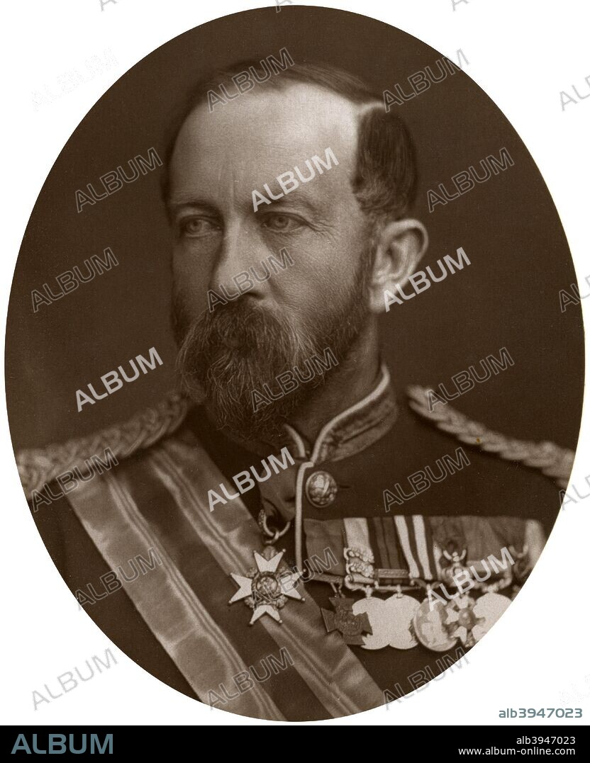 Major General Sir Henry Evelyn Wood, VC, KCB, British soldier, 1883. Wood (1838-1919) won his Victoria Cross when a Lieutenant during the Indian Mutiny in 1858. From Men of Mark: a gallery of contemporary portraits of men distinguished in the Senate, the Church, in science, literature and art, the army, navy, law, medicine, etc. Photographed from life by Lock and Whitfield, with brief biographical notices by Thompson Cooper. (London, 1876-1883).