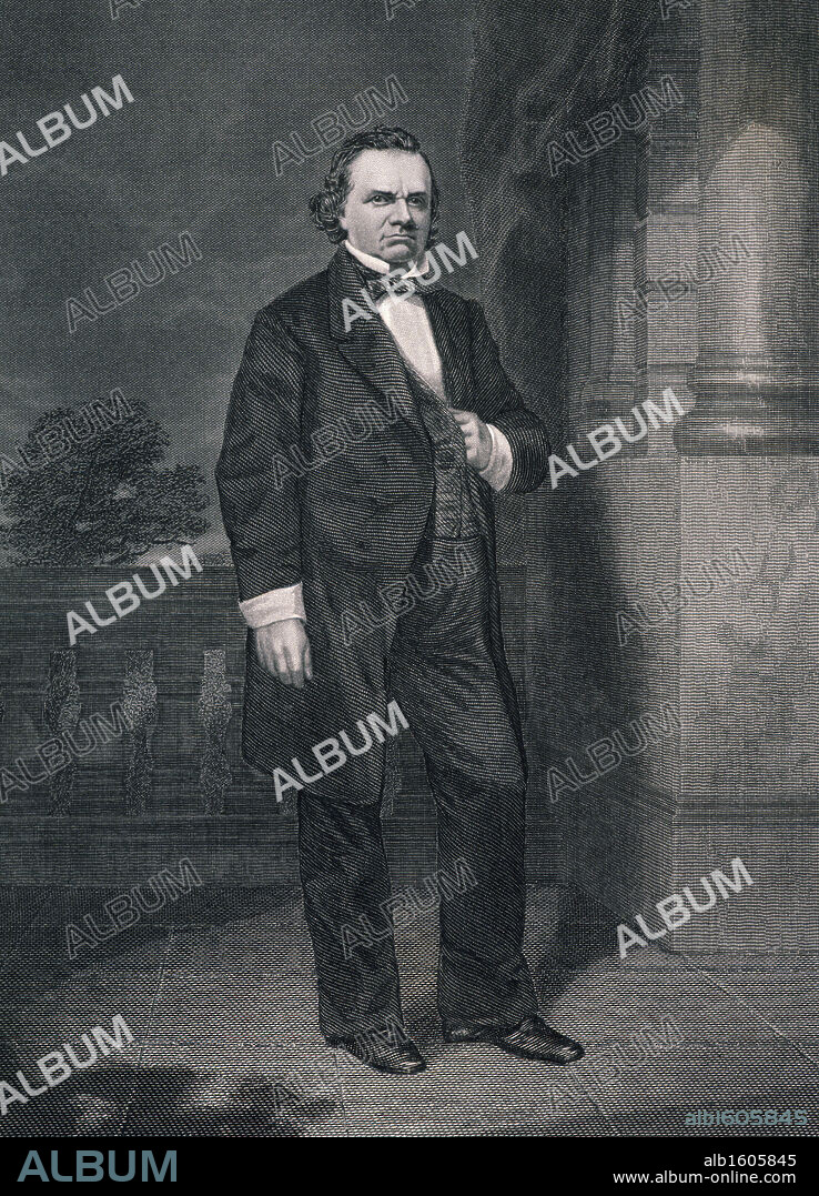 AMERICAN HISTORY. Portrait of Stephen Douglas (1813-1861),  American Politician,  19th century.