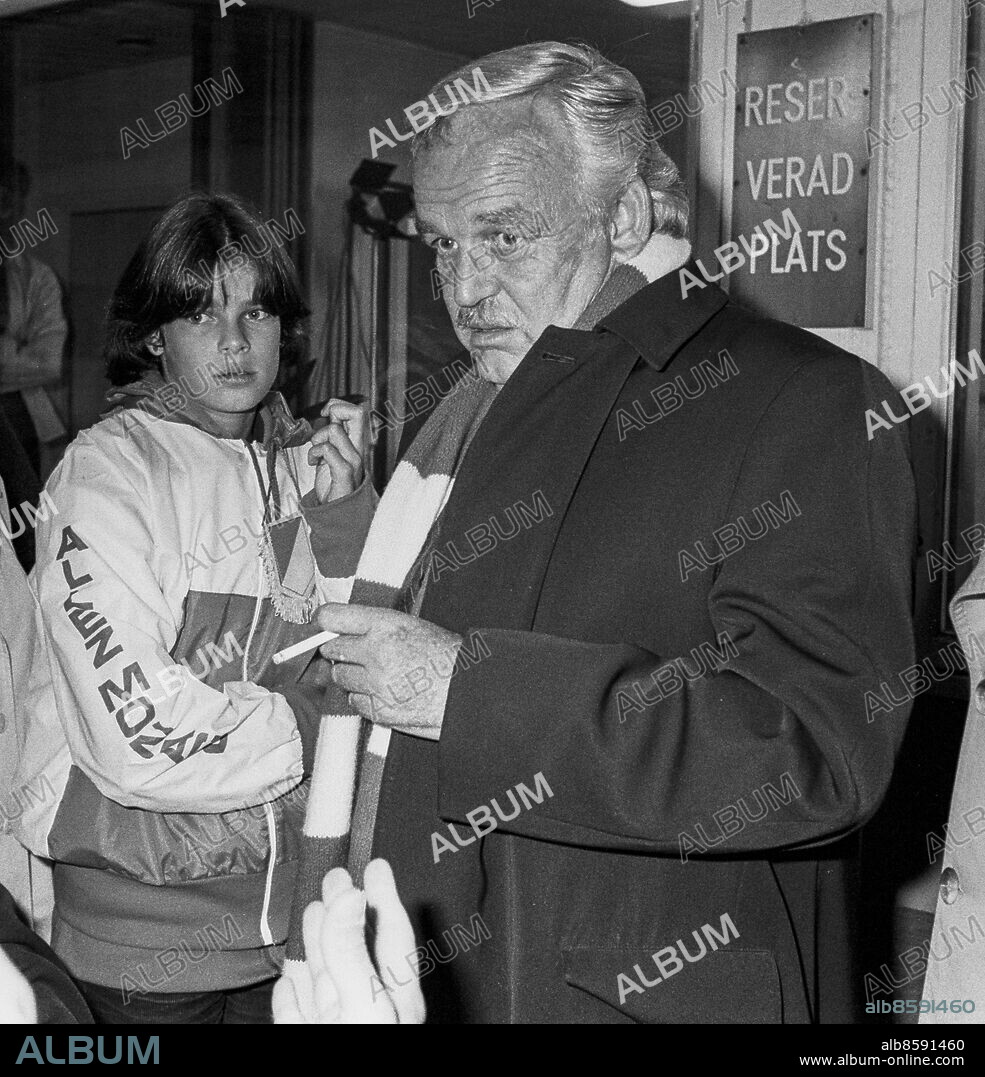 Monaco 19780927. Malmö FF i Europacupen 1978/1979. Prinsessan Stéphanie av Monaco och prins Rainier efter matchen mot AC Monaco. Foto: Torbjörn Andersson / EXP / TT / Kod: 4 . ** AFTONBLADET OUT **.