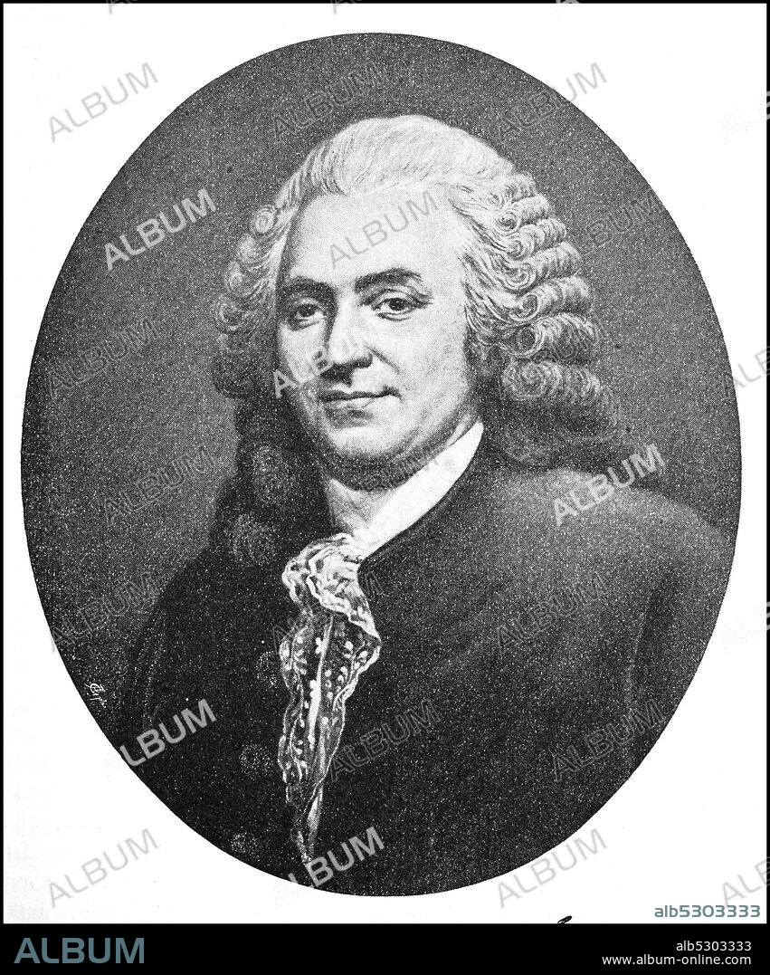Anne Robert Jacques Turgot, baron de l'Aulne, May 10, 1727 - Mar. 18, 1781, a French statesman and economist of the Enlightenment  /  Anne Robert Jacques Turgot, baron de l’Aulne, 10. Mai 1727 - 18. März 1781, ein französischer Staatsmann und Ökonom der Aufklärung, Historisch, historical, digital improved reproduction of an original from the 19th century / digitale Reproduktion einer Originalvorlage aus dem 19. Jahrhundert,.