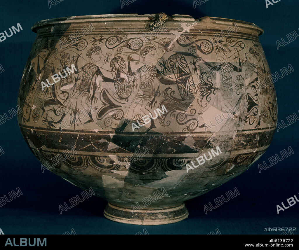 CERAMICA IBERICA - VASO DE LOS GUERREROS PROCEDE DE SAN MIGUEL DE LIRIA.