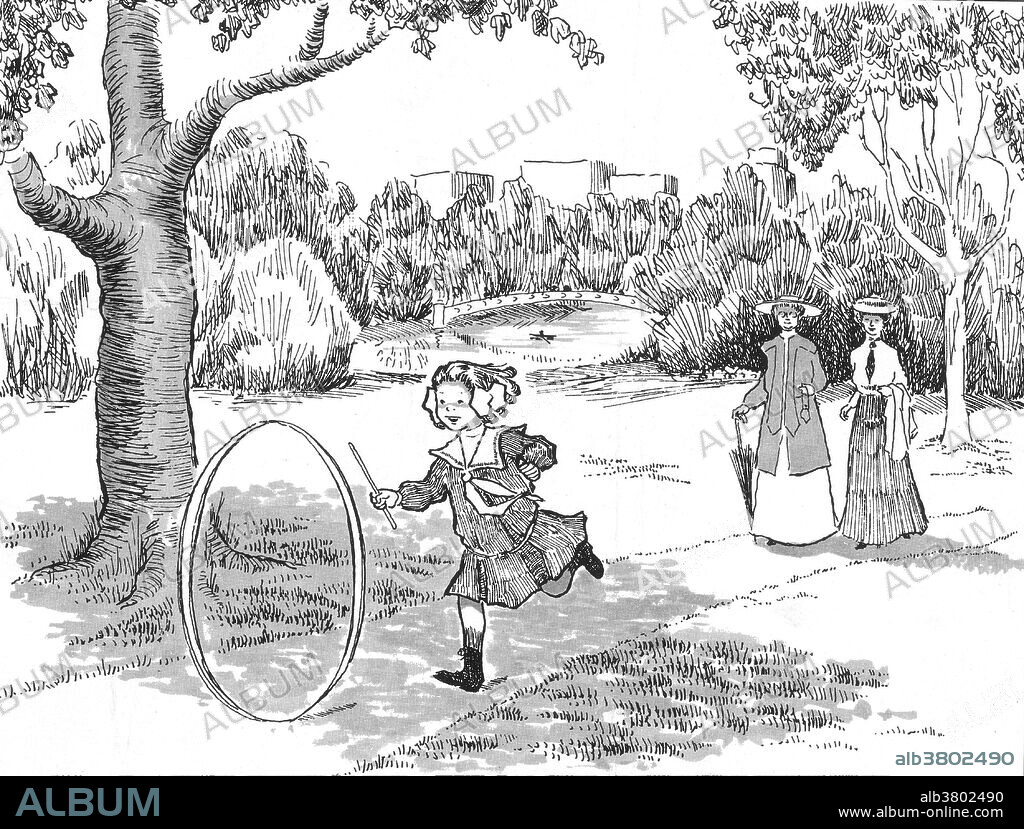 Hoop rolling, also called hoop trundling, is both a sport and a child's game in which a large hoop is rolled along the ground, generally by means of an implement wielded by the player. The aim of the game is to keep the hoop upright for long periods of time or to do various tricks. Hoop rolling has been documented since antiquity in Africa, Asia and Europe. Played as a target game it is an ancient tradition among widely dispersed aboriginal societies. In Asia, the earliest records date from Ancient China, and in Europe from Ancient Greece.