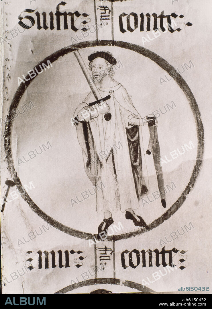WIFREDO II BORREL I (874-914) CONDE DE BARCELONA DE GERONA Y DE OSONA - MANUSCRITO DE POBLET.