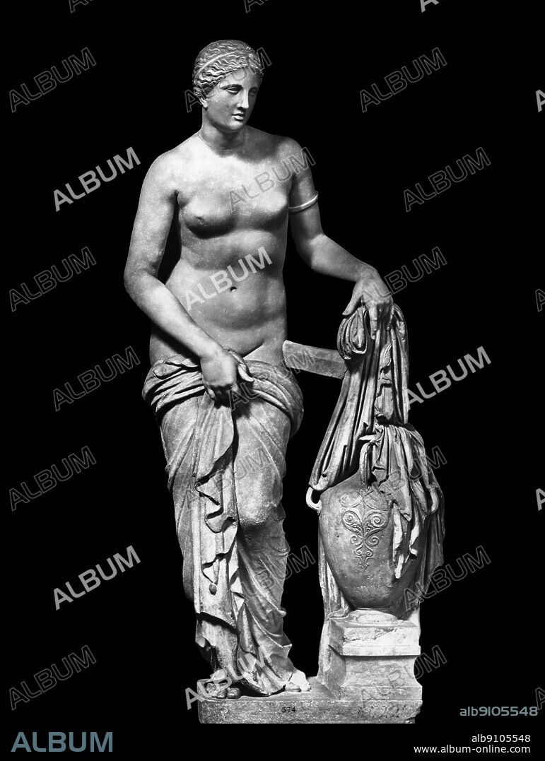 Cnidian Venus ; Roman copy , ? 1st Century BC , marble. The Vatican Museums and Galleries.