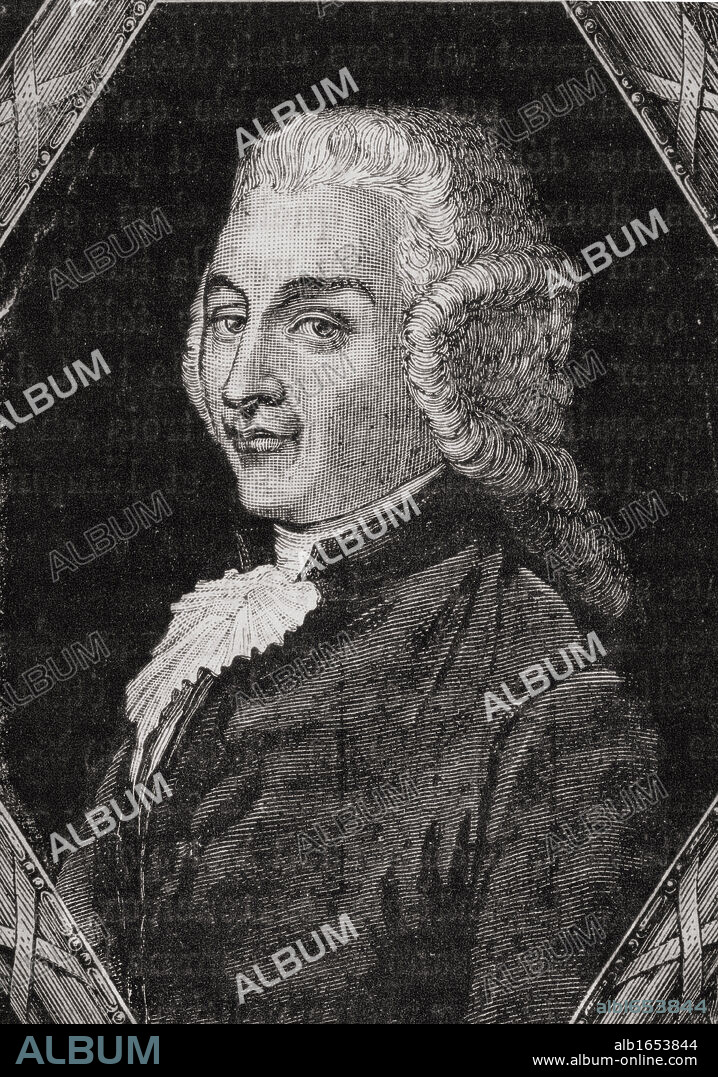 Joseph-Ignace Guillotin, 1738-1814. French physician. Engraved by Pannemaker. From "Histoire de la Revolution Francaise" by Louis Blanc.