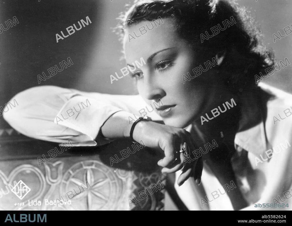 Baarova, Lida Filmschauspielerin, Prag 16.11.1914 - Salzburg 28.10.2000. Porträtfoto, um 1936.