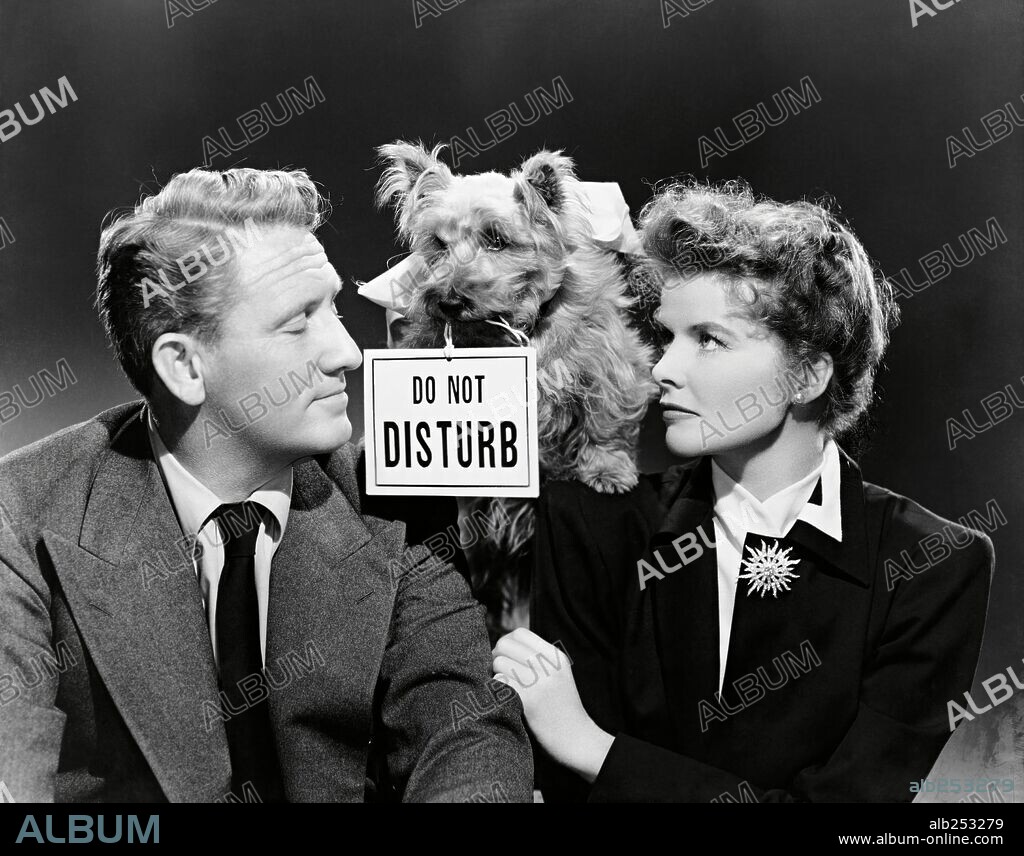 KATHARINE HEPBURN y TRACY SPENCER. KATHARINE HEPBURN y SPENCER TRACY en SIN AMOR, 1945 (WITHOUT LOVE), dirigida por HAROLD S. BUCQUET. Copyright M.G.M.