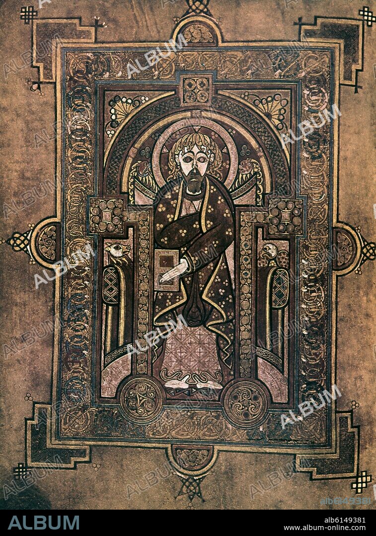 LIBRO DE KELLS S VIII - EVANGELIARIO - S MATEO - MS 58  FOL 28 V.