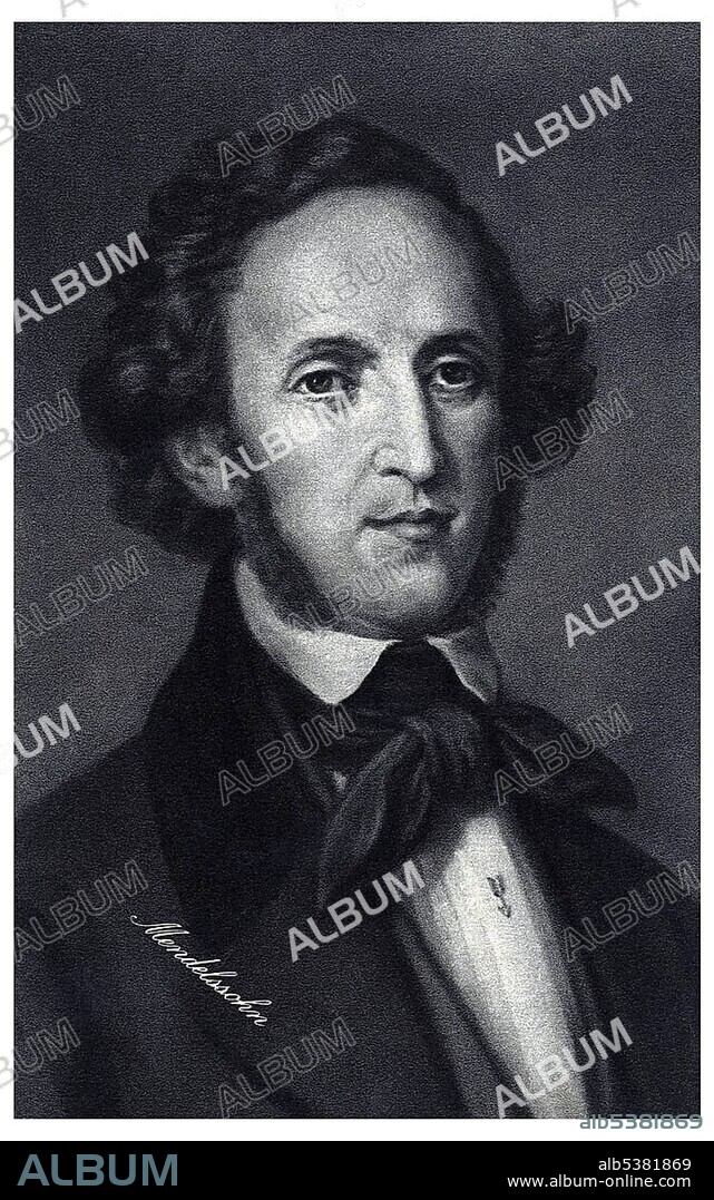 Historic portrait, Felix Mendelssohn Bartholdy