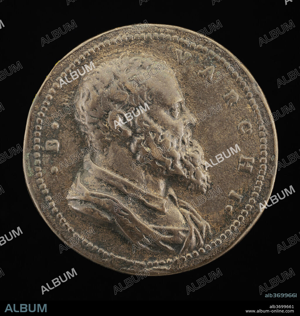 DOMENICO POGGINI. Benedetto Varchi, 1502-1565, Florentine Historian and Man of Letters [obverse]. Dated: c. 1561. Dimensions: overall (diameter): 5.14 cm (2 in.)  gross weight: 56.81 gr (0.125 lb.)  axis: 12:00. Medium: bronze//Late cast.