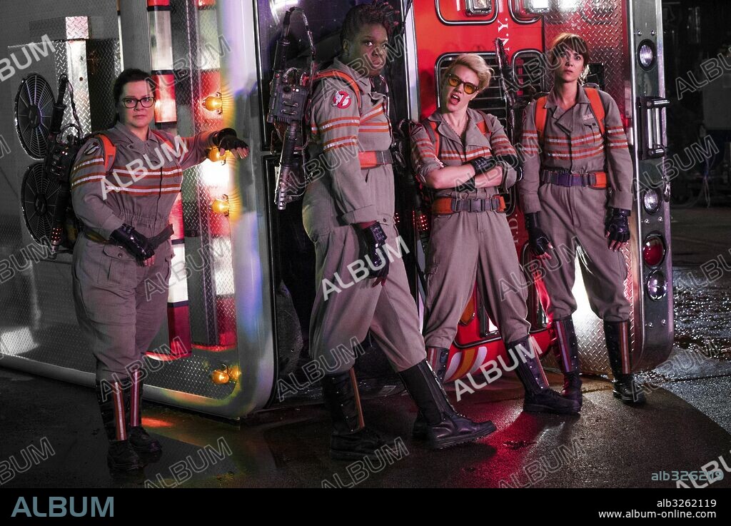 KATE MCKINNON, KRISTEN WIIG, LESLIE JONES y MELISSA MCCARTHY en CAZAFANTASMAS, 2016 (GHOSTBUSTERS), dirigida por PAUL FEIG. Copyright BERGSTEN MUSIC/COLUMBIA PICTURES/FEIGCO ENTERTAINMENT/LStar.