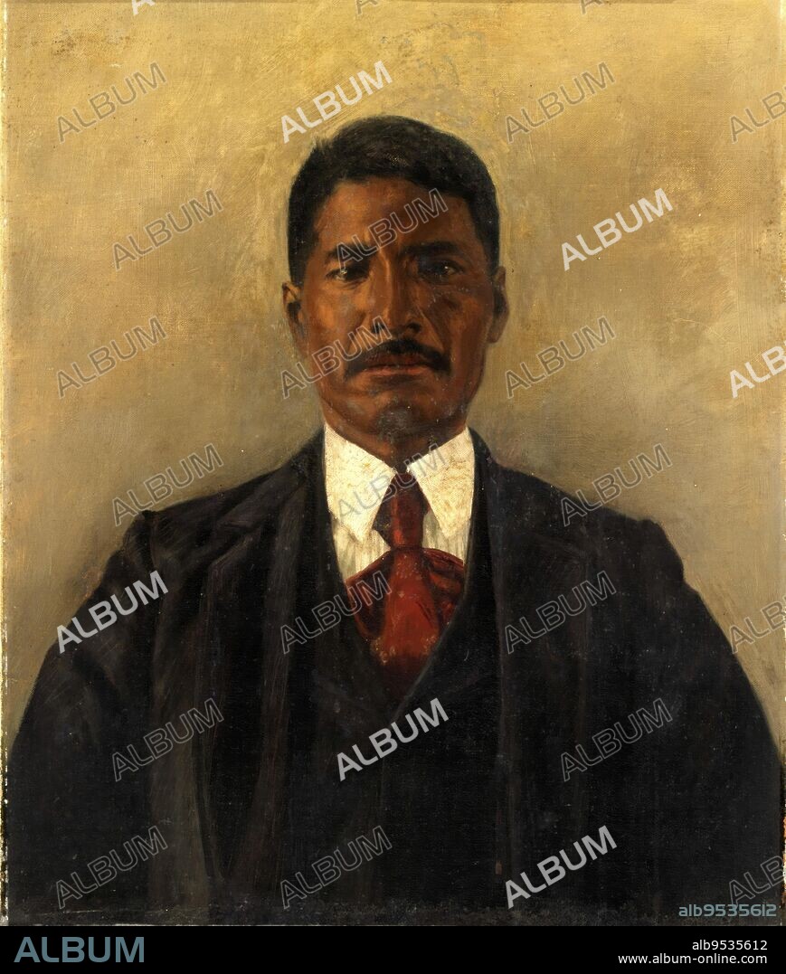 Jose Lewis, a Papago Indian Man. oil on canvas.