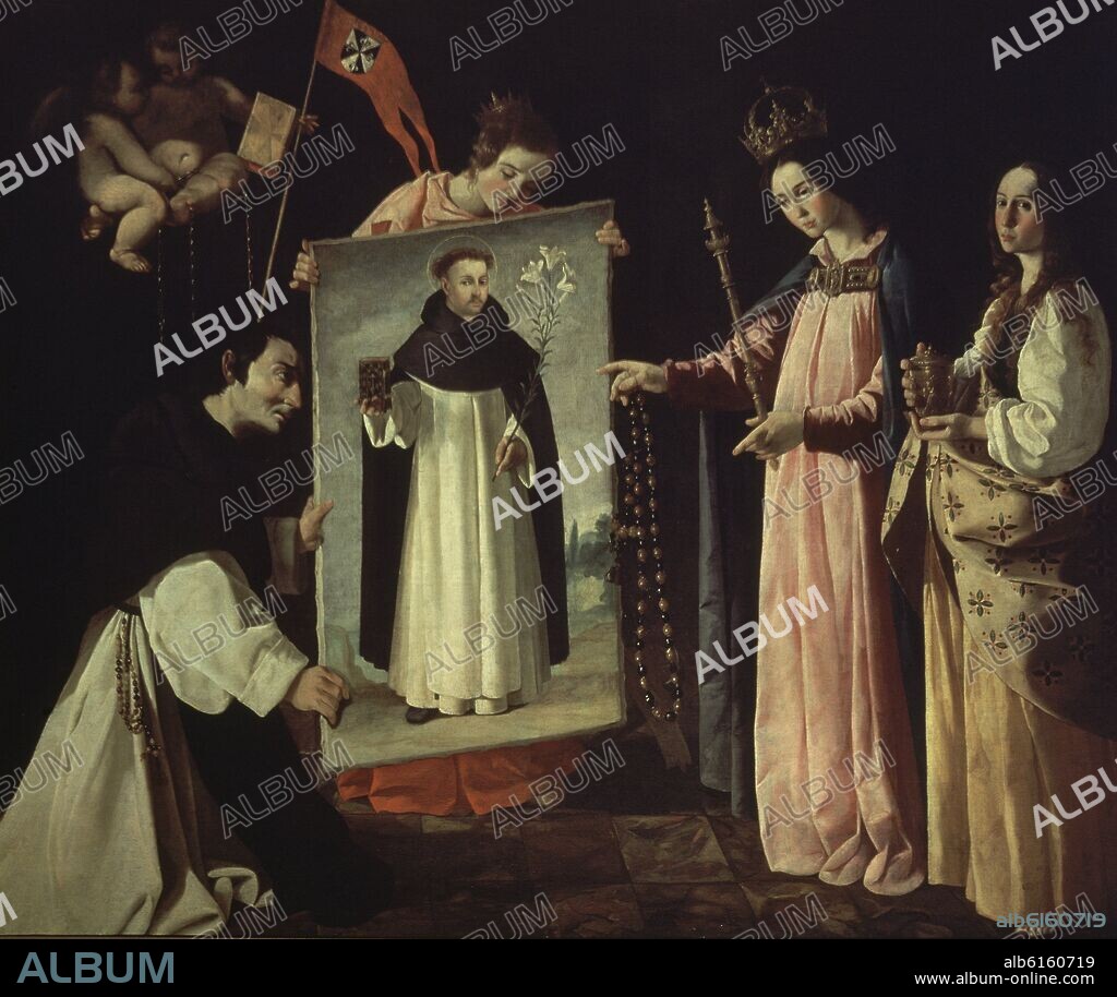 FRANCISCO DE ZURBARAN. SANTO DOMINGO EN SORIANO - SIGLO XVII - LIENZO - 190x240 - BARROCO ESPAÑOL.
