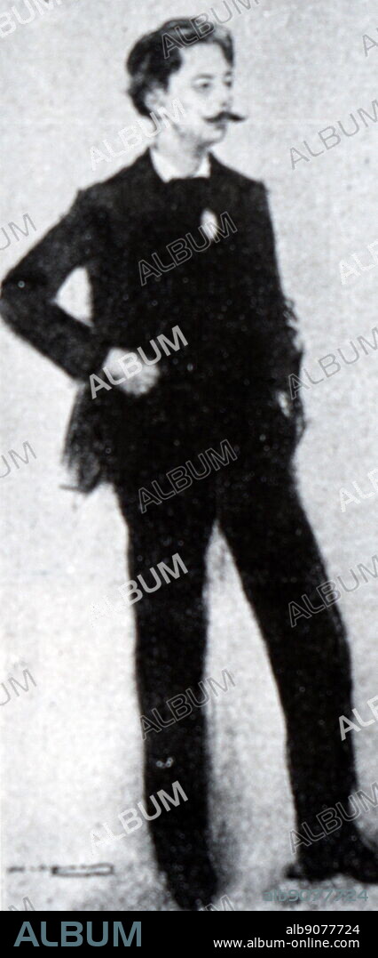 Photographic portrait of Enrique Granados (1867-1916) a Spanish pianist and composer of classical music. Dated 19th Century.