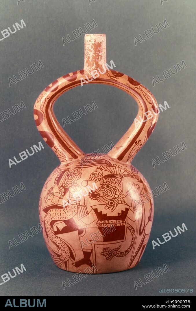 Ceramic vase , Mochica Civilisation , Peru , South America.