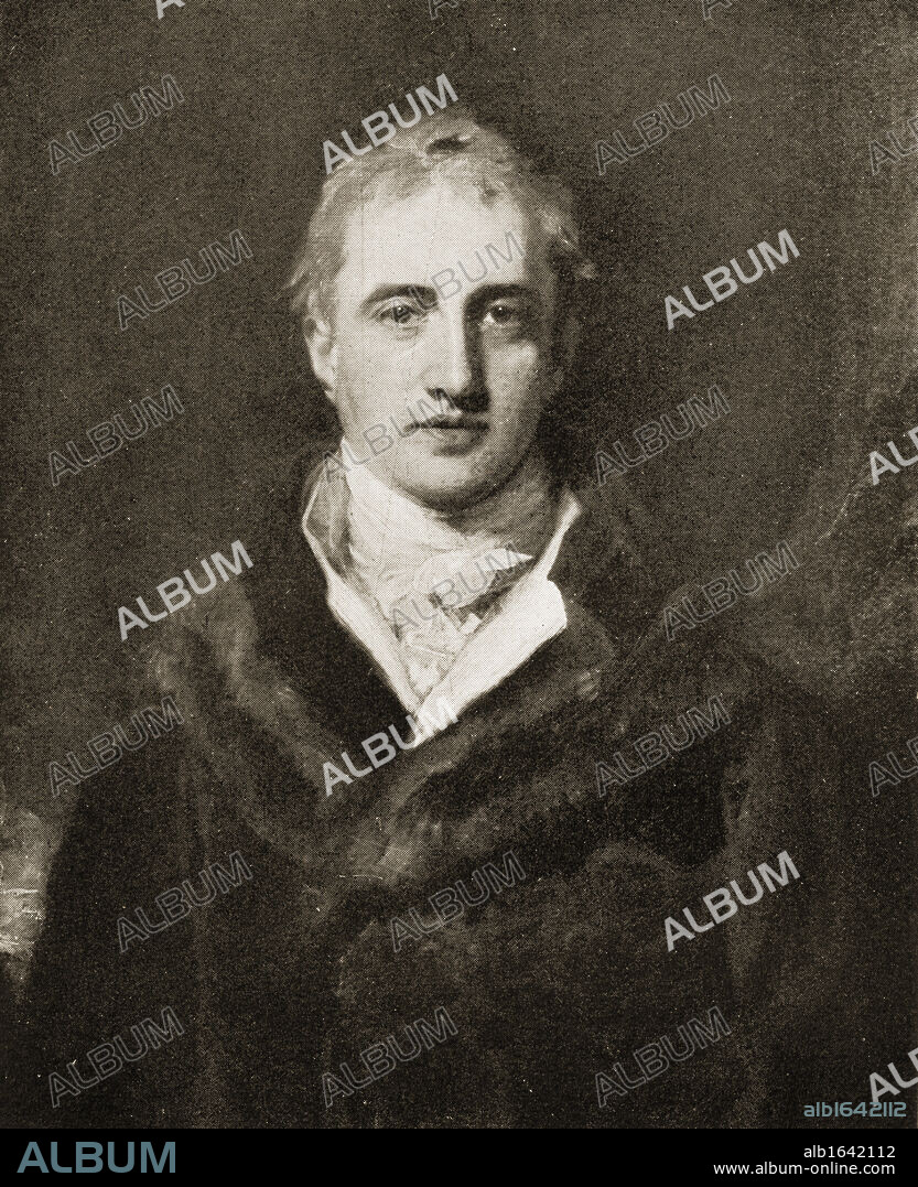 Robert Stewart, Viscount Castlereagh, Marquis of Londonderry,Ireland. 1769-1822. From the painting by Sir. Thomas Lawrence.