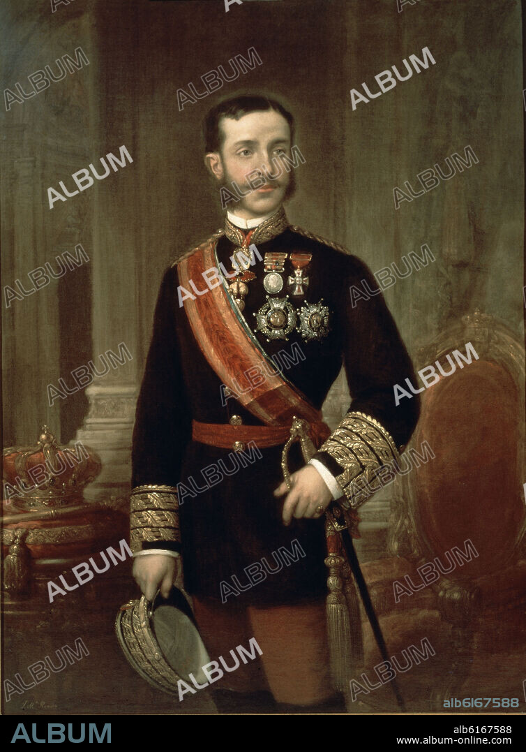 JOSE MARIA ROMERO (1815-1880). RETRATO DEL REY ALFONSO XII.