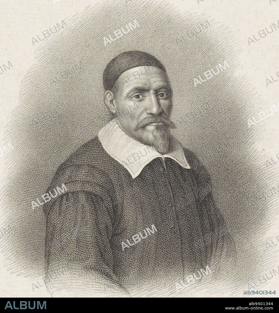 Portrait of Alexander Petri, seventeenth century Scottish pastor, portrait of Alexander Petri, print maker: Philippus Velijn, (mentioned on object), Netherlands, 1832, paper, etching, engraving, h 250 mm - w 151 mm.