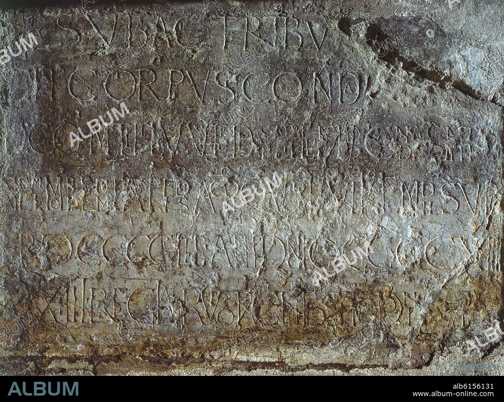 LAPIDA FUNERARIA DEL CONDE WIFREDO II-EPOCA VISIGODA.