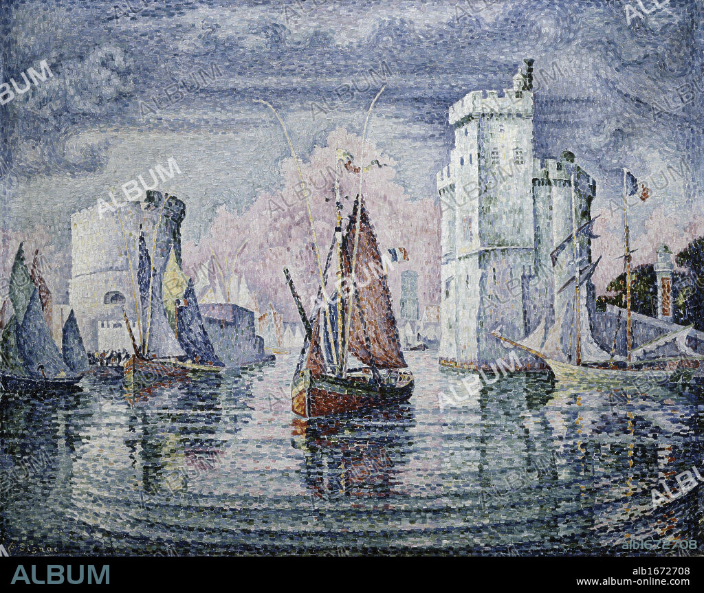 Entrance to the Port of La Rochelle   Paul Signac (1863-1935 French)  Palais de Tokyo, Paris, France.