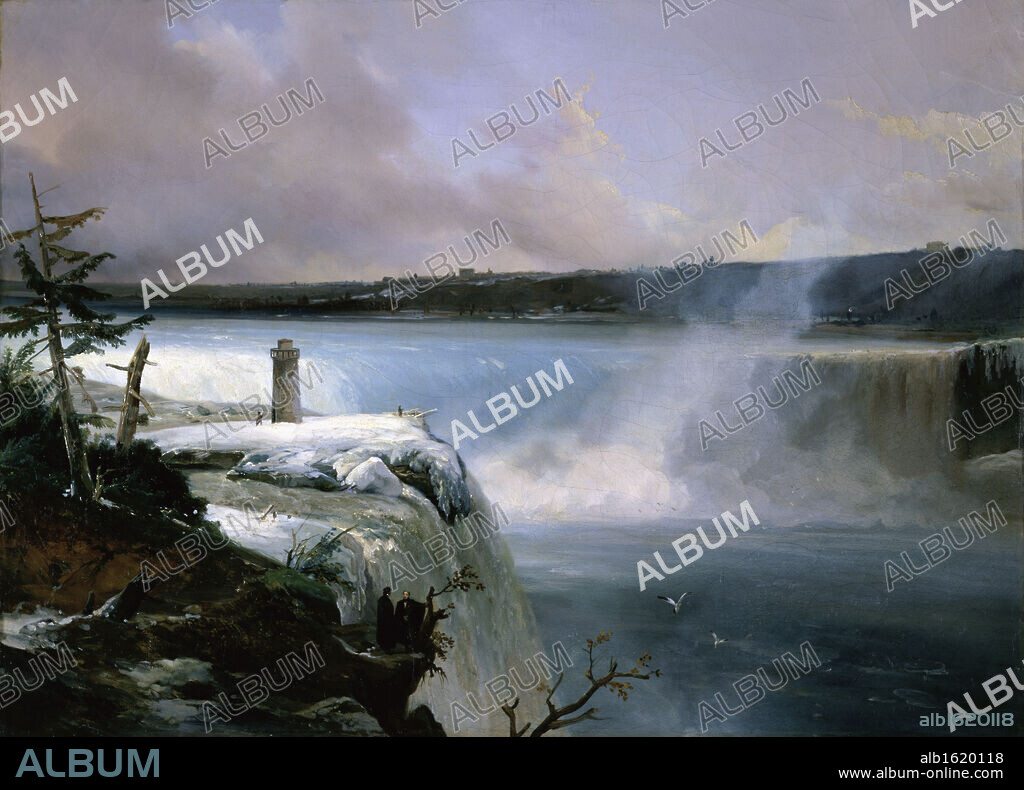 JEAN CHARLES JOSEPH RéMOND. Niagara Falls   (Chutes du Niagara)   c. 1838   Jean Charles Joseph Remond (1795-1875/French)   Musees Beaux-Arts, Rouen.