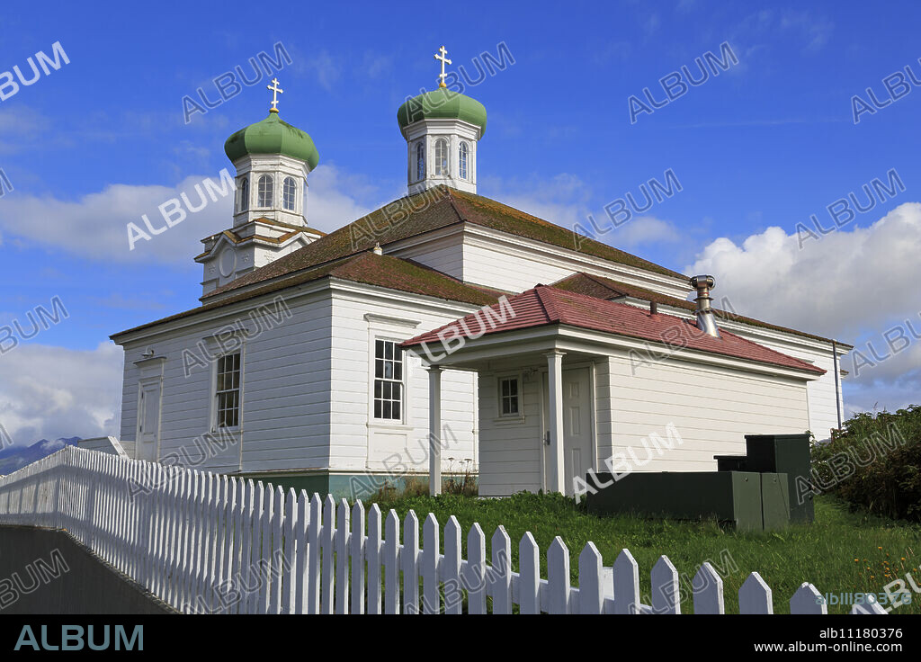 Russian Orthodox Church, Unalaska Island, Aleutian Islands, Alaska, United States of America, North America.