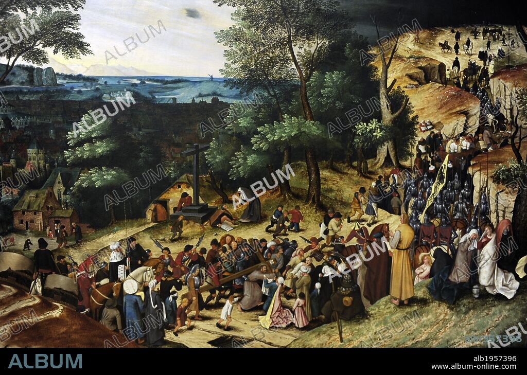 Pieter Brueghel the Younger (1564-1638). Flemish painter. The Procession to Calvary, 1602. National Museum of Art. Copenhagen. Denmark.