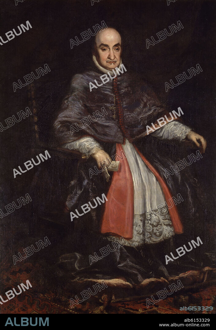 JUAN DE CARREÑO MIRANDA (1614-1685). RETRATO DEL DUQUE DE UCEDA HIJO DEL DUQUE DE LERMA - PRELADO DE LA CASA DE LERMA - SIGLO XVII - BARROCO ESPAÑOL.