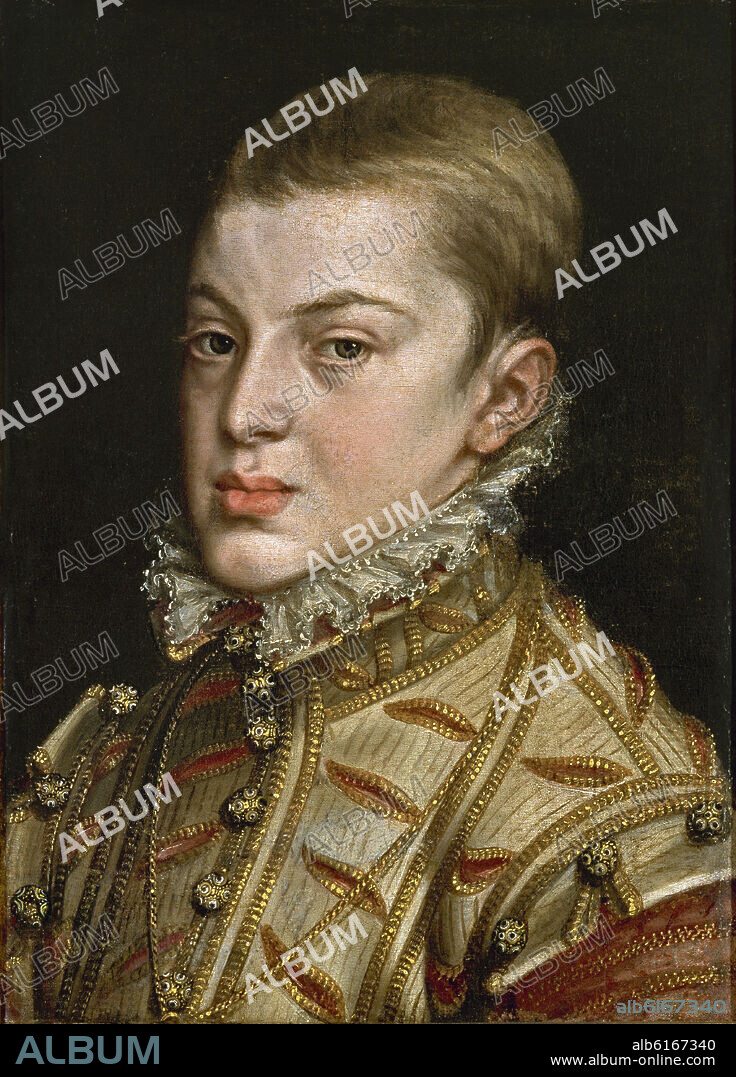ALONSO SANCHEZ COELLO. EL PRINCIPE DON CARLOS - 1564 - HIJO DE FELIPE II - RENACIMIENTO ESPAÑOL.