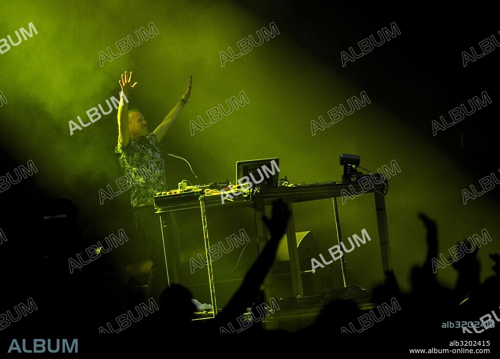 June 16, 2016 - Barcelona, Spain - The British DJ, Fatboy Slim (Norman Quentin) opening the night festival during the first day of the electronic music festival Sonar 2016, at 16th of June in Barcelona. 16/06/2016