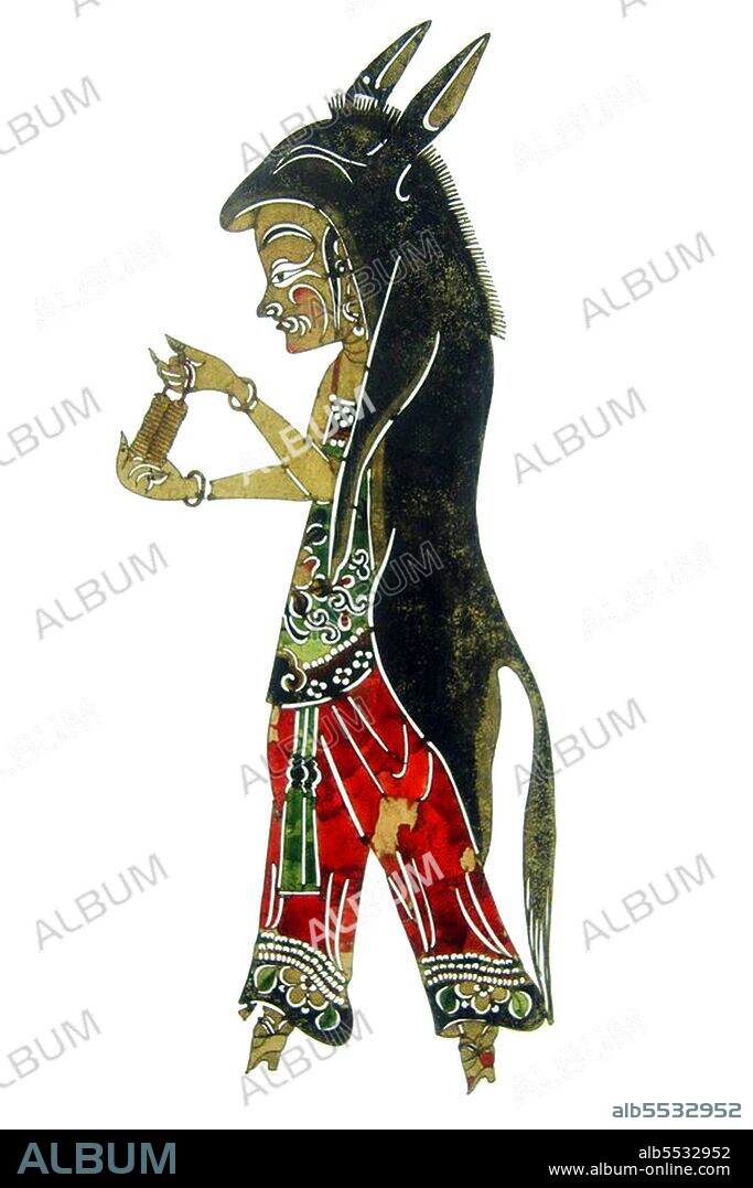 Shadow play (Chinese: ???, pí ying xì) or shadow puppetry is an ancient form of storytelling and entertainment using opaque, often articulated figures in front of an illuminated backdrop to create the illusion of moving images. It is popular in various cultures. At present, more than 20 countries are known to have shadow show troupes. Shadow puppetry originated during the Han Dynasty when one of the concubines of Emperor Wu of Han died from an illness. The emperor was devastated, and he summoned his court officers to bring his beloved back to life. The officers made a shape of the concubine using donkey leather. Her joints were animated using 11 separate pieces of the leather, and adorned with painted clothes. Using an oil lamp they made her shadow move, bringing her back to life. Shadow theatre became quite popular as early as the Song Dynasty when holidays were marked by the presentation of many shadow plays. During the Ming Dynasty there were 40 to 50 shadow show troupes in the city of Beijing alone. In the 13th century, the shadow show became a regular recreation in the barracks of the Mongolian troops. It was spread by the conquering Mongols to distant countries like Persia, Arabia, and Turkey. Later, it was introduced to other Southeastern Asian countries. The earliest shadow theatre screens were made of mulberry paper. The storytellers generally used the art to tell events between various war kingdoms or stories of Buddhist sources. Today, puppets made of leather and moved on sticks are used to tell dramatic versions of traditional fairy tales and myths. In Gansu province, it is accompanied by Daoqing music, while in Jilin, accompanying Huanglong music forms some of the basis of modern opera.