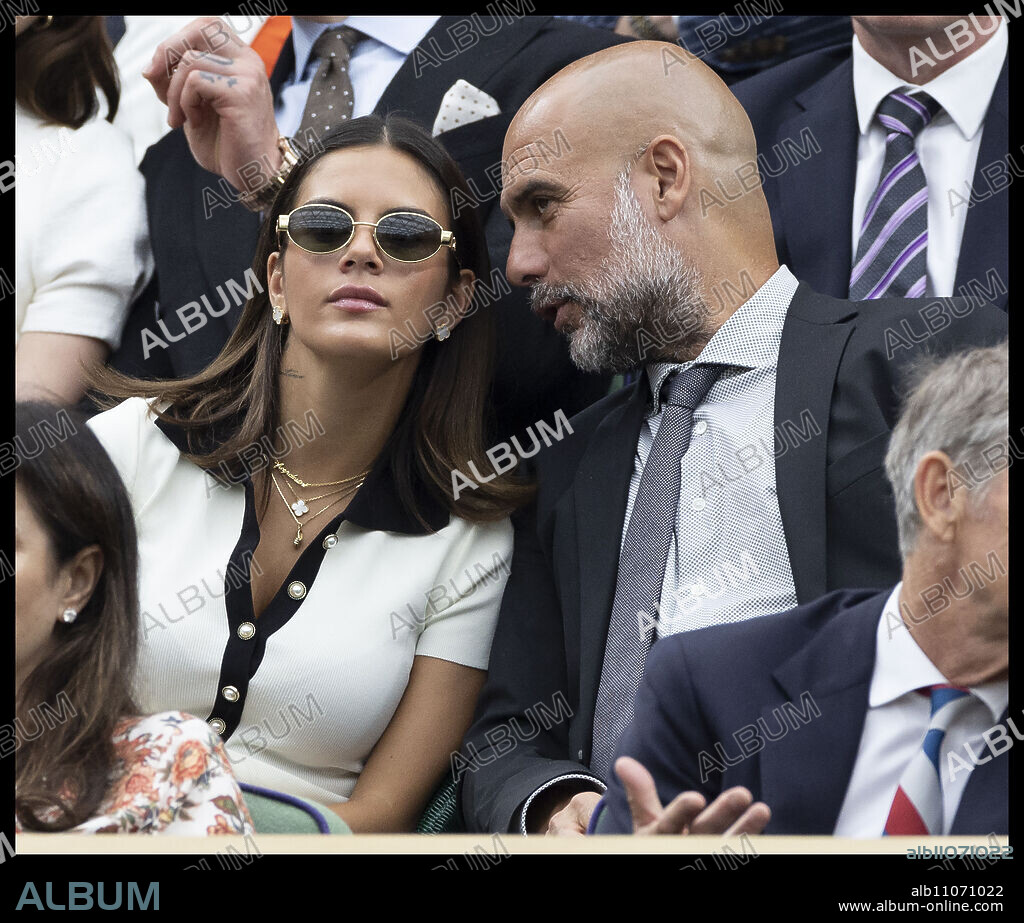 PEP GUARDIOLA, MARÍA GUARDIOLA et Pep Guardiola. July 6, 2024, London, London, United Kingdom: Pep Guardiola and his daughter Maria in the Royal Box on day six of the Wimbledon Tennis Championships in London. (Credit Image: © Stephen Lock/i-Images via ZUMA Press).