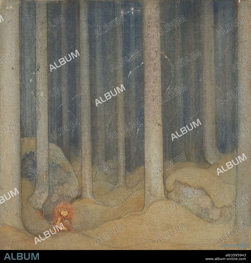 JOHN BAUER. Humpe in the enchanted forest (Humpe i trollskogen).
