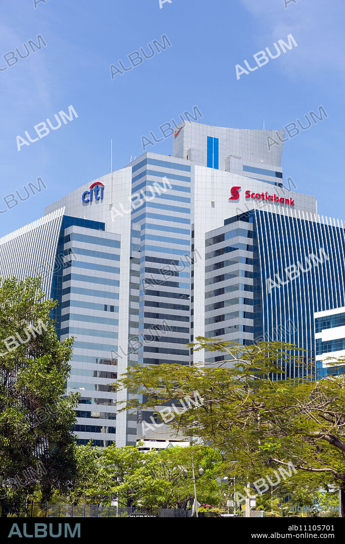Financial buildings, Panama City, Panama, Central America.
