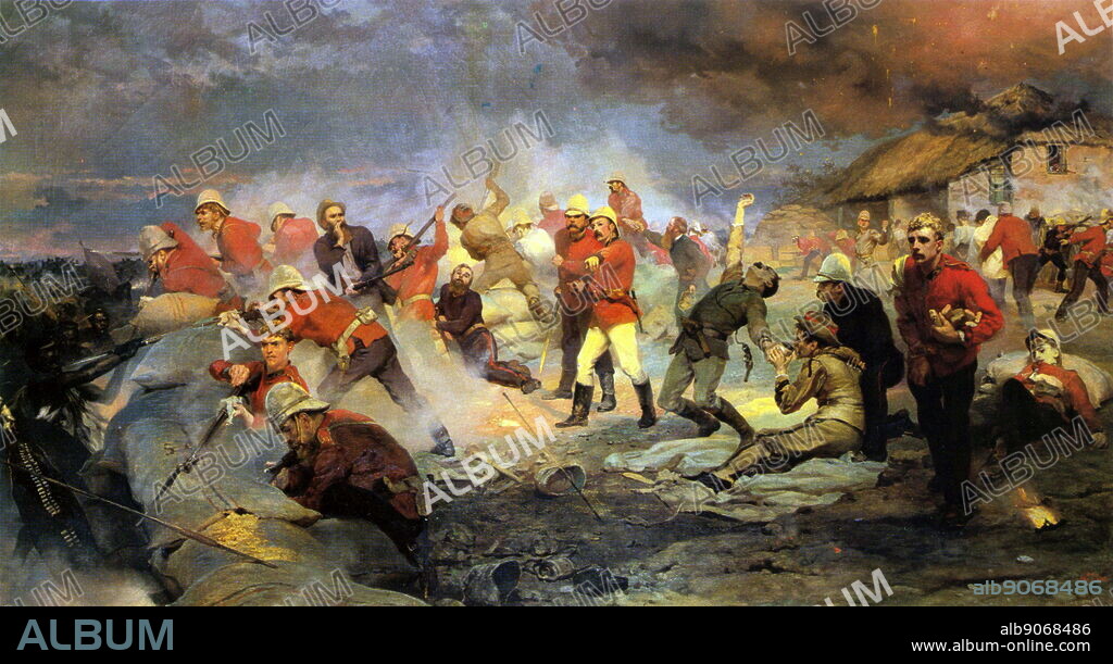 Defence of Rorke's Drift, oil painting by Lady Elizabeth Butler. The Battle of Rorke's Drift (1879), also known as the Defence of Rorke's Drift, was an engagement in the Anglo-Zulu War. The successful British defence of the mission station of Rorke's Drift, under the command of Lieutenants John Chard of the Royal Engineers and Gonville Bromhead, 24th Regiment of Foot, began when a large contingent of Zulu warriors broke off from their main force during the final hour of the British defeat at the day-long Battle of Isandlwana on 22 January 1879, diverting 6 miles (9.7 km) to attack Rorke's Drift later that day and continuing into the following day.