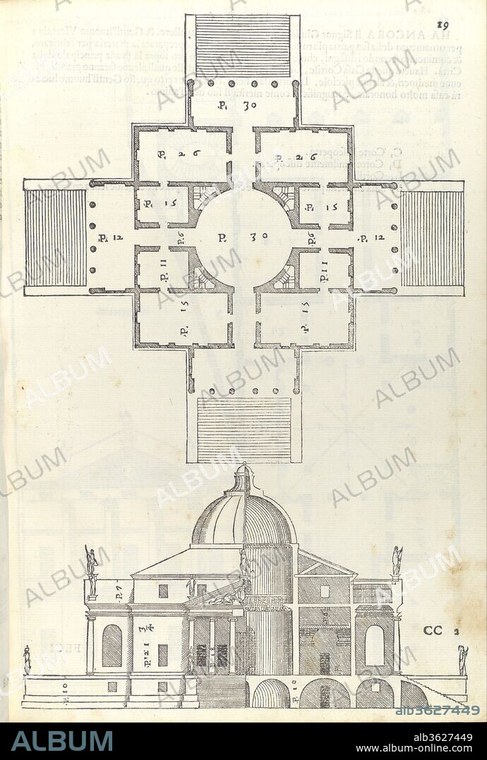 I quattro libri dell'architettura di Andrea Palladio. Author: Andrea Palladio (Italian, Padua 1508-1580 Vicenza). Dedicatee: Giacomo Angarano (Italian); Dedicated to Emanuele Filiberto (Italian, 1528-1580). Dimensions: Book: 11 5/8 in. × 8 1/4 in. × 1 in. (29.5 × 21 × 2.5 cm)
Sheet: 11 5/16 x 7 11/16 in. (28.8 x 19.5 cm). Illustrator: Christoph Krieger (German, born Nuremberg, died Venice, ca. 1590); Johann Chrieger (German, active 16th century). Published in: Venice. Publisher: Dominico de' Franceschi (Italian, active 1557-86). Date: 1570.