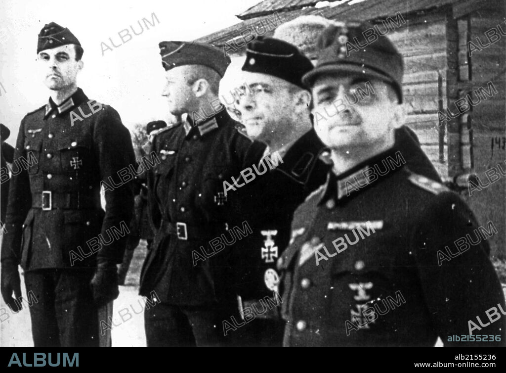 Group of von paulus' officers taken prisoners by the soviets at stalingrad, world war ll.