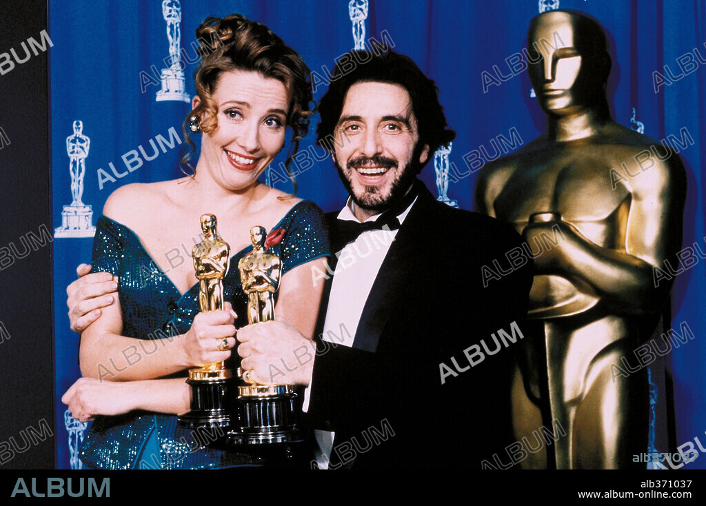 AL PACINO and EMMA THOMPSON. 65th Academy Awards (1993). Al Pacino, best actor for "Scent of a Woman". Emma Thompson, best actress for "Howards End". 1993