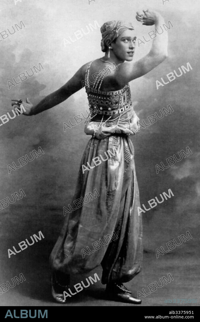 ANONYMOUS. Vaslav Nijinsky in the Ballet Scheherazade by N. Rimsky-Korsakov.