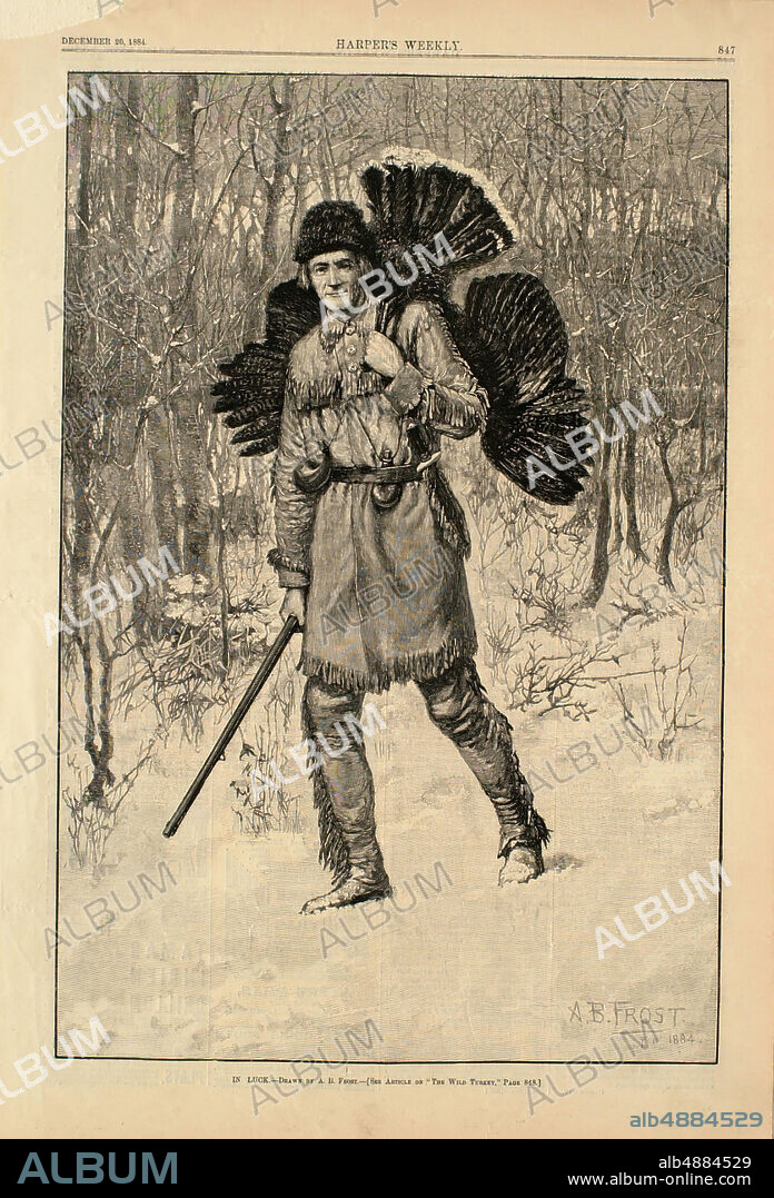Arthur Burdett Frost I, American, 18511928, In Luck, 1884, Wood engraving on paper, image: 13 11/16 x 9 1/4 in. (34.8 x 23.5 cm).