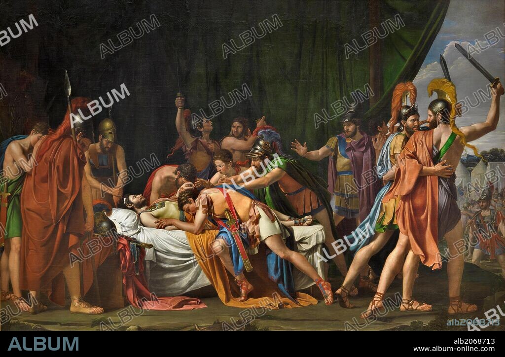 JOSE DE MADRAZO Y AGUDO. José de Madrazo y Agudo / 'La muerte de Viriato, jefe de los lusitanos', 1807, Escuela Española, Óleo sobre Lienzo, 307 cm x 462 cm, P04469.