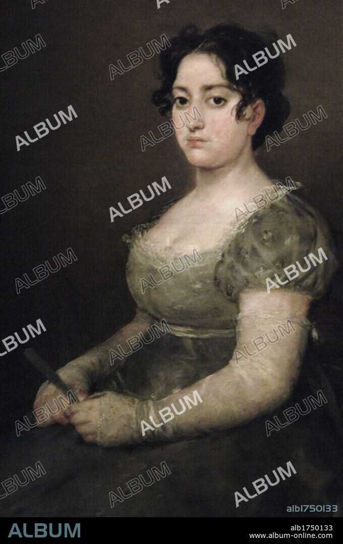 FRANCISCO DE GOYA. Francisco Goya (1746-1828). Spanish painter. Romanticism. Young Woman with a Fan. 1803-1807. Museum of Louvre. Paris. France.