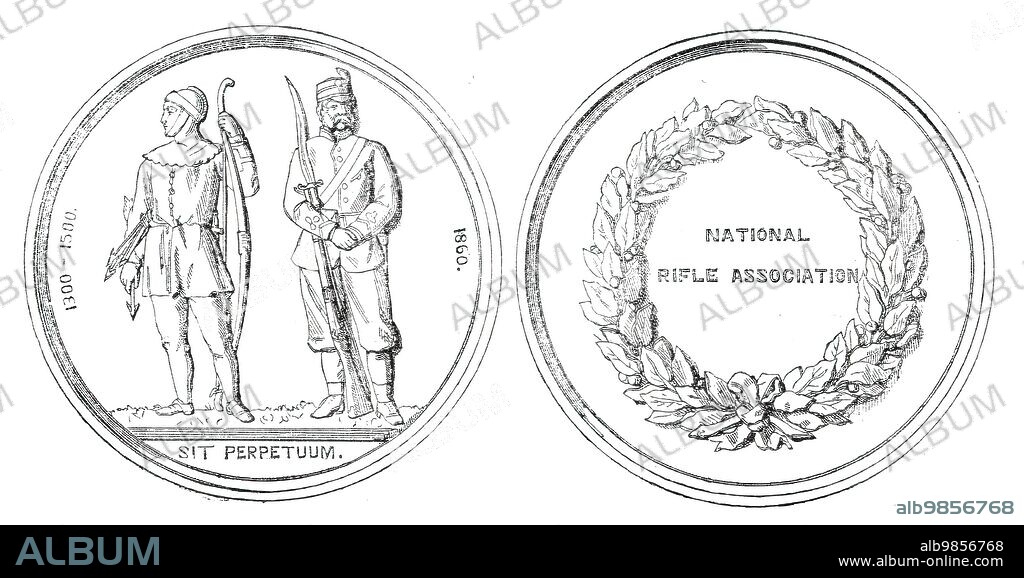 The National Rifle Association Prize Medal, 1860. Creator Unknown